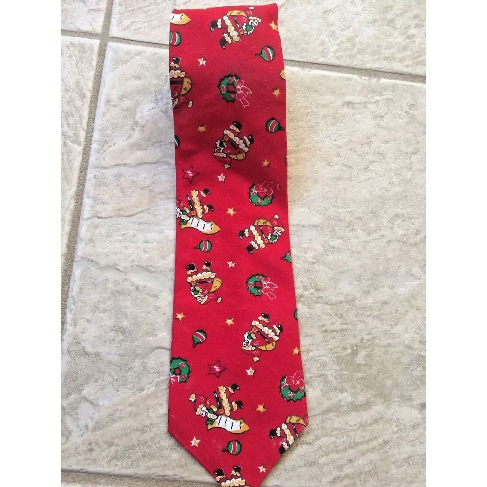 Sabatini Vintage Novelty‎ CHRISTMAS Men's NECK TIE Santa Holiday, FUN